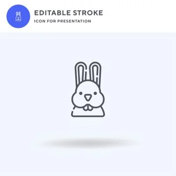 Rabbit icon vector, filled flat sign, solid pictogram isolated on white, logo Stock Illustration