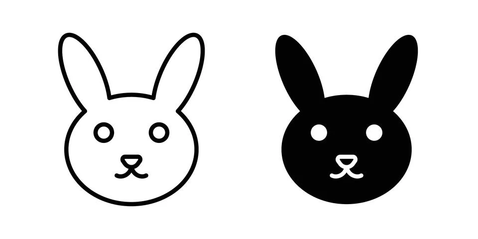 Rabbit icon vector symbol graphics Stock Illustration