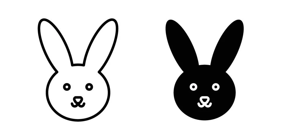 Rabbit icon for web projects Stock Illustration