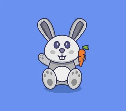 Rabbit illustrated on background Stock Illustration