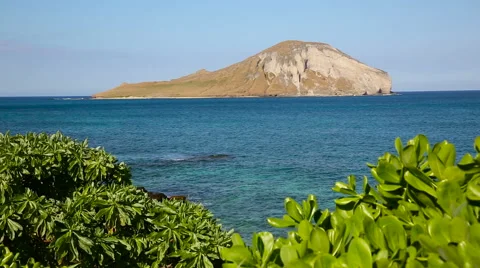 Rabbit island at Makapuu beach on windward Oahu Hawaii Stock Footage 62909256