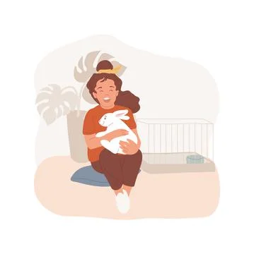 Rabbit isolated cartoon vector illustration. Ilustración de archivo