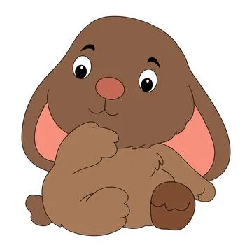 A rabbit isolated on a white background Stock Illustration