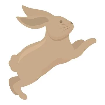 Rabbit jump icon cartoon vector. Cute animal Stock Illustration