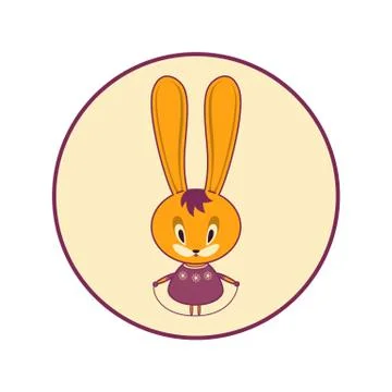 Rabbit Jump Rope Stock Illustration