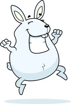 Rabbit Jumping Stock Illustration