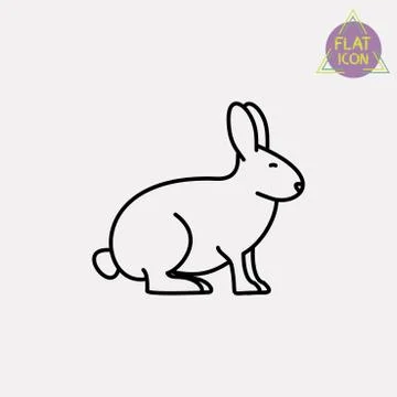 Rabbit line icon Stock Illustration