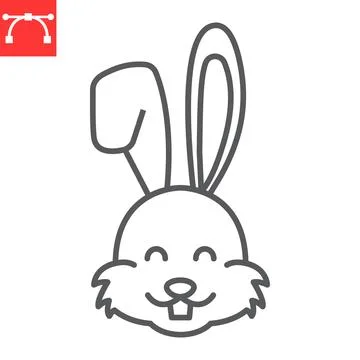 Rabbit line icon Stock Illustration