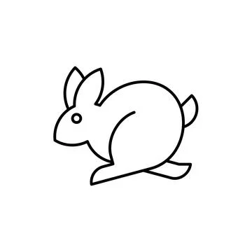Rabbit line icon Stock Illustration