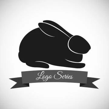 Rabbit logo design Stock Illustration
