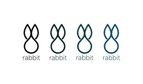 Rabbit Logo Design Template. Vector Illustration. logotype Stock Illustration