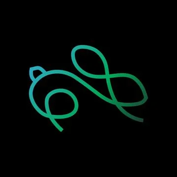 Rabbit logo design using line style Stock Illustration