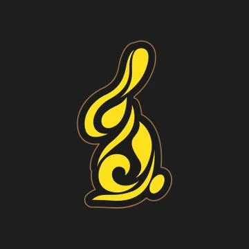 Rabbit logo Stock Illustration