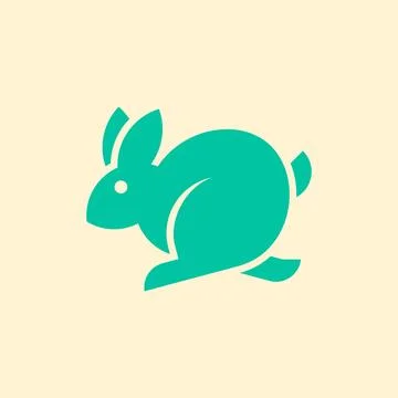 Rabbit logo Stock Illustration