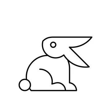 Rabbit Logo Stock Illustration