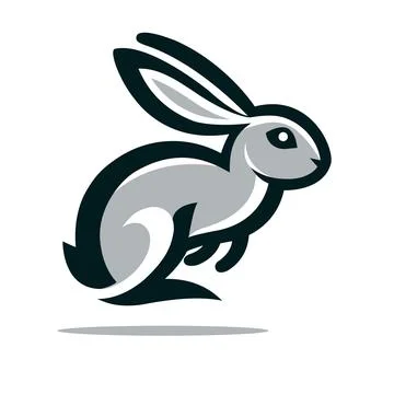 Rabbit Logo / Rabbit Vector Illustration Stock Illustration