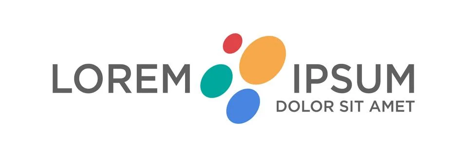 Rabbit logo template with flat design concept with abstract background vector Stock Illustration