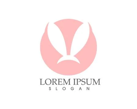Rabbit Logo template vector icon design Illustrazione stock