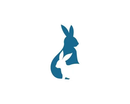 Rabbit Logo template vector Stock Illustration