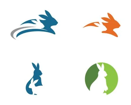 Rabbit Logo template vector Stock Illustration