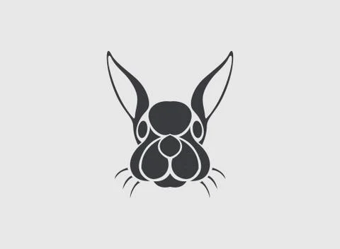 Rabbit logo vector icon design template Stock Illustration