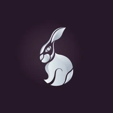 Rabbit logo vector Stock Illustration
