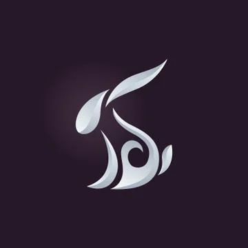 Rabbit logo vector Stock Illustration