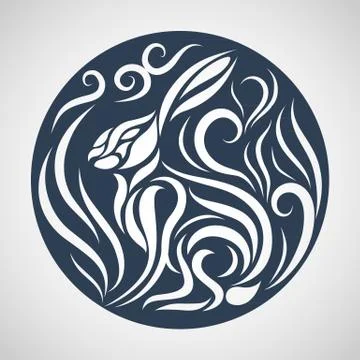 Rabbit logo vector Stock Illustration