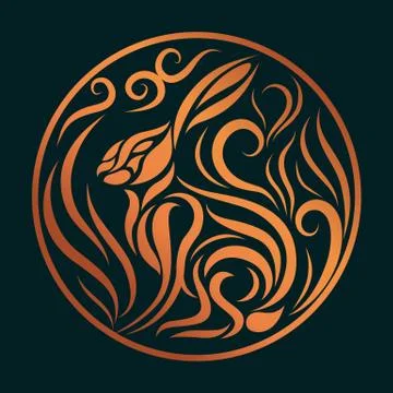 Rabbit logo vector Stock Illustration