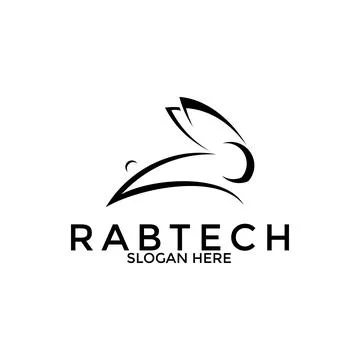 Rabbit logo vector , Rabbit Tech logo template icon symbol illustration Stock Illustration