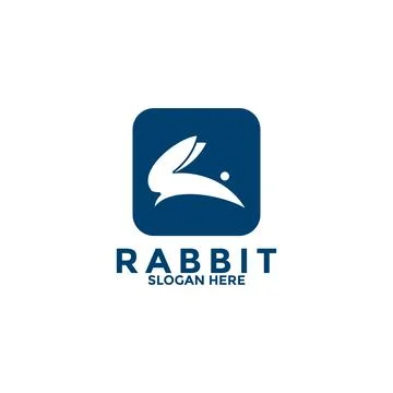 Rabbit logo vector , Rabbit Tech logo template icon symbol illustration Stock Illustration