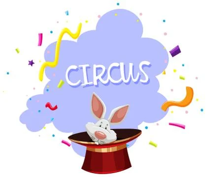 A Rabbit Magic Trick Circus Stock Illustration