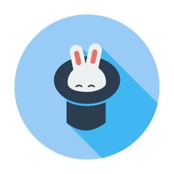 Rabbit in magician hat. Stock Illustration