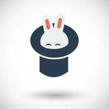 Rabbit in magician hat Stock Illustration