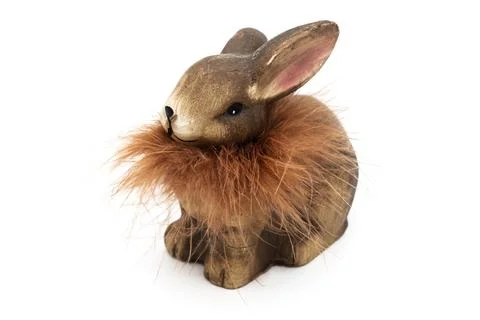 A rabbit with a mane isolated on a white background Foto stock