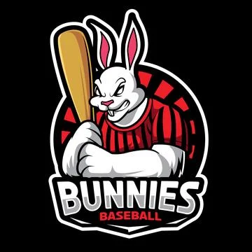 Rabbit mascot logo design vector with modern illustration concept style for.. Stock Illustration