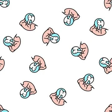 Rabbit meat carcass vector seamless pattern Stock Illustration