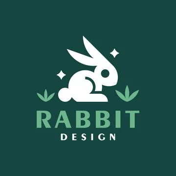Rabbit modern logo design icon vector. Stock Illustration