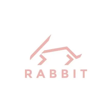 Rabbit modern technology logo design vector graphic symbol icon sign illust.. Stock Illustration