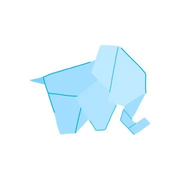Rabbit origami animals cartoon vector illustration Stockillustratie