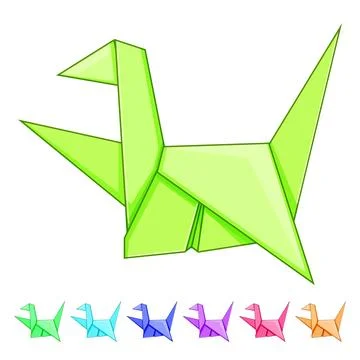 Rabbit origami animals cartoon vector graphic Stock Illustration