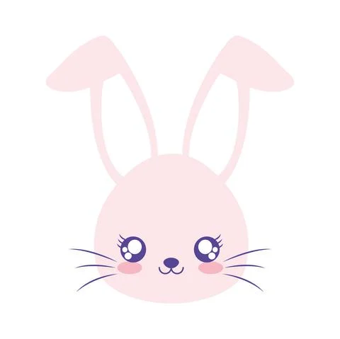 Rabbit over a white background Stock Illustration