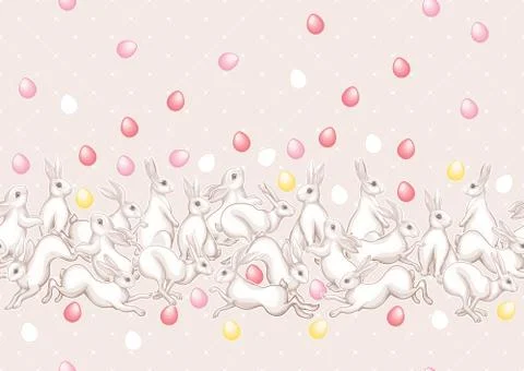 Rabbit pat  eggs 4 zz Illustrazione stock