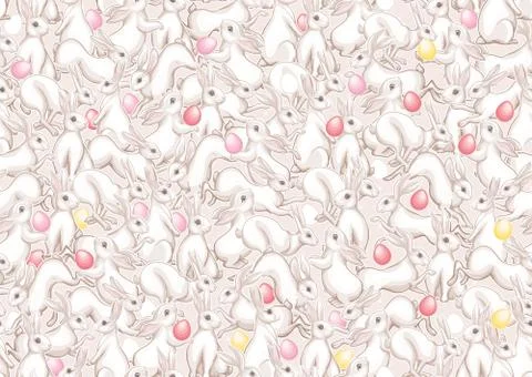 Rabbit pat  eggs 4 zz Stock Illustration