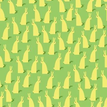 Rabbit pattern seamless. hare background. Baby cloth texture. Vector illustra Illustrazione stock