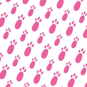 Rabbit paws pattern background Illustrazione stock