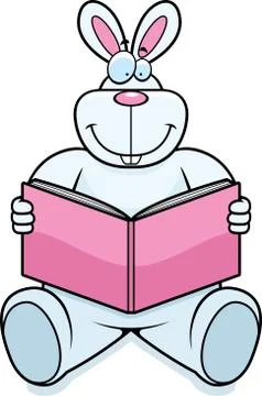 Rabbit Reading Stock Illustration