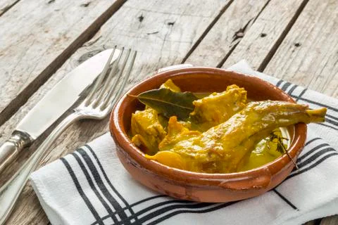 Rabbit with sauce Stock Photos