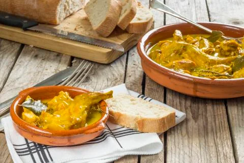 Rabbit with sauce Stock Photos