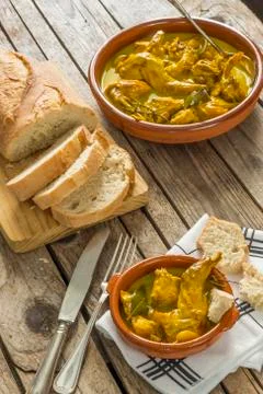 Rabbit with sauce Stock Photos